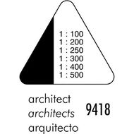 Standardgraph 9418 Tri Scale Ruler Architect Clear