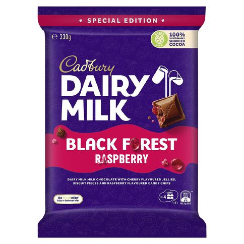 Cadbury Raspberry Black Forest Large Block 330g