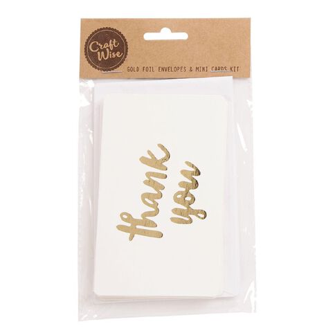 Uniti Cards & Envelopes Mini 6 Pack Gold Foil
