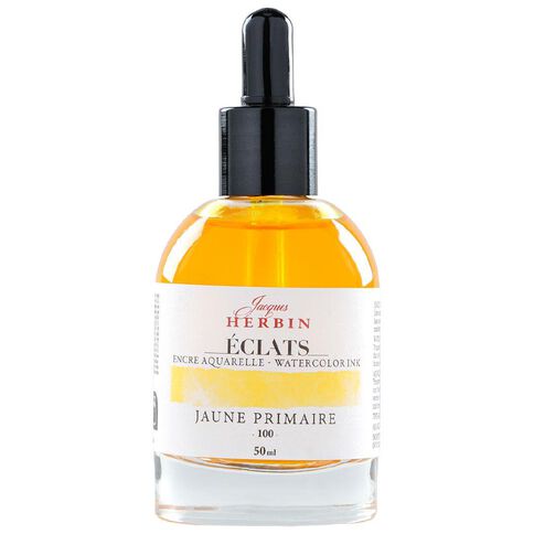 Jacques Herbin Eclats Watercolour Ink 100 Primary Yellow 50ml