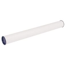 Marbig Enviro Mailing Tube with End Caps White 60mm x 600mm White
