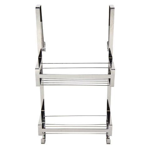 Living & Co Over the Door Bathroom Caddy Silver One Size