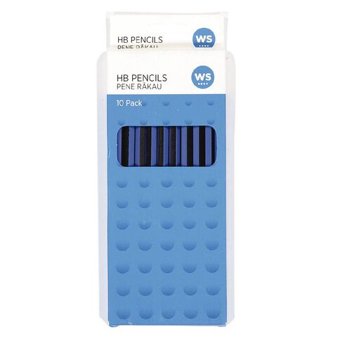 WS End Cap HB Pencil Black 10 Pack