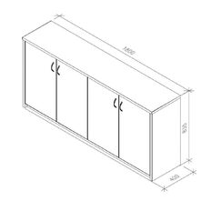 Zealand Credenza 1800 White
