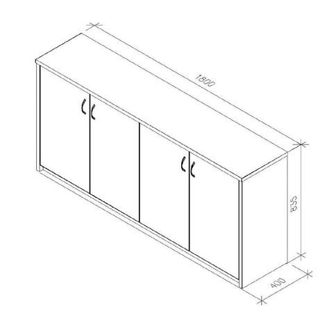 Zealand Credenza 1800 White