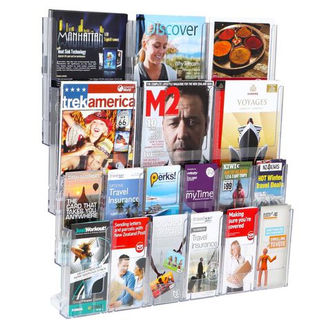 Deflecto Brochure Holder Lit Loc Wall Rack Kit 12 x Dle 6 x A4