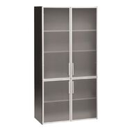 Jasper J Emerge 700/1100 Glass Door Storage Cupboard White/Ironston