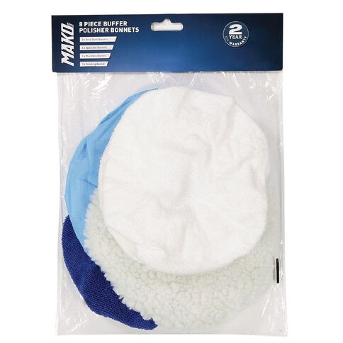 Mako Buffer Polisher Bonnets 8 Pack