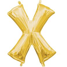 Amscan Small-Size Air Letter X Gold