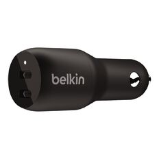 Belkin BoostCharge 36W Dual USB-C Car Charger Black