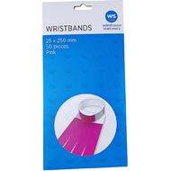 WS Wristbands 50 Pack Pink Pink Mid