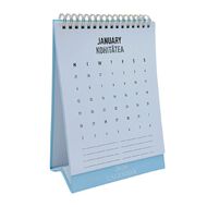 WS 2026 Desk Calendar Hard Back Blue Blue