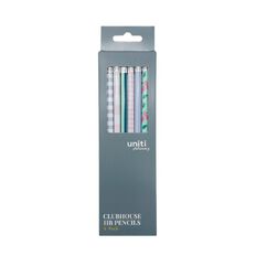 Uniti Clubhouse HB Pencils 6 Pack Multi-Coloured