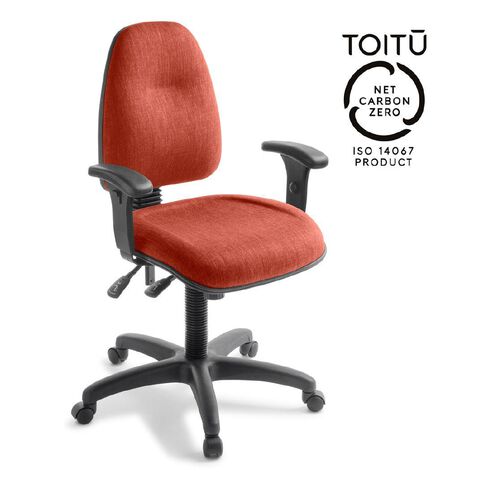 Eden Spectrum Deluxe 3 Highback Ergonomic Chair with Arms Paprika