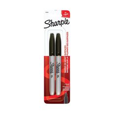 Sharpie Permanent Fine Marker Black 2 Pack