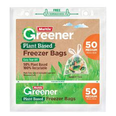 Multix Greener Freezer Bags Medium 50 Pack