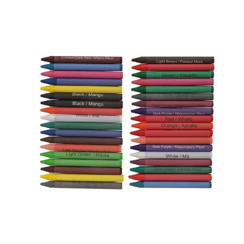 Kookie Te Reo Crayons Multi-Coloured 36 Pack