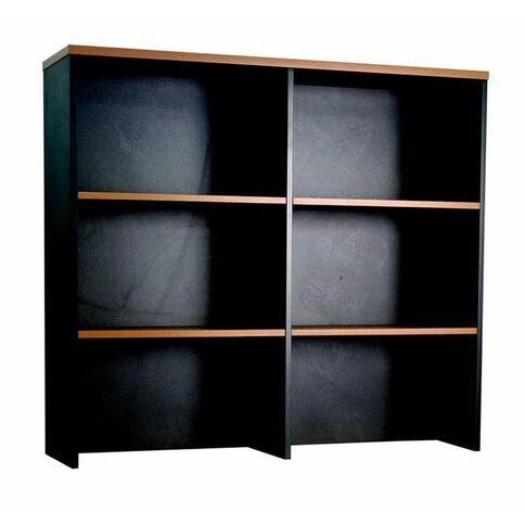 Firstline Credenza Hutch 1200 Beech/Ironstone