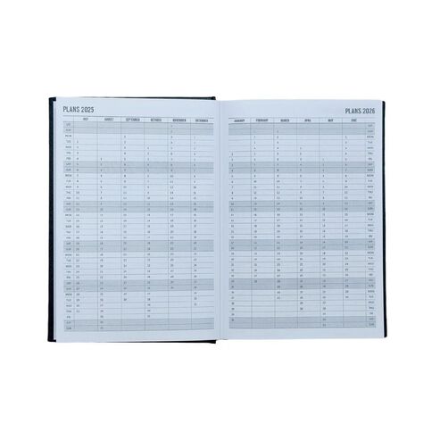 WS Mid Year Diary Day to Page 2025-26 Black