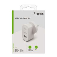 Belkin BoostCharge 12W Single Port USB-A Wall Charger White