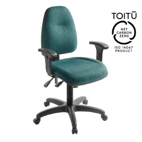 Eden Spectrum Deluxe 3 Lever Highback Ergonomic Chair with Arms Atlantic