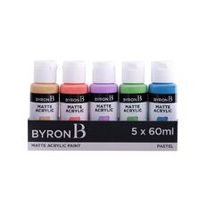 Jasart Byron Matte Acrylic Paint 60ml Pastel Set of 5