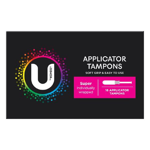 U By Kotex Applicator Super Tampons 16s