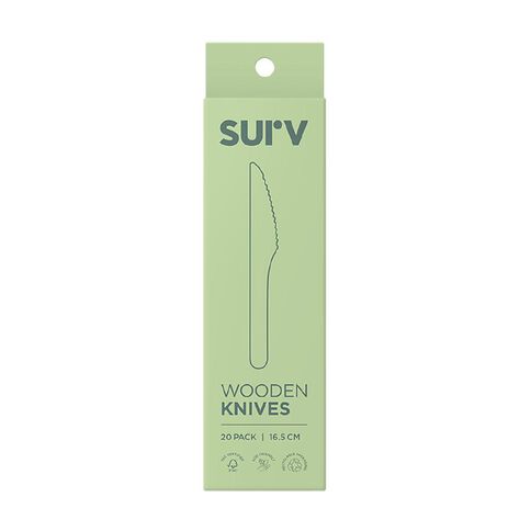 SURV. Wooden Knives Natural 20 Pack