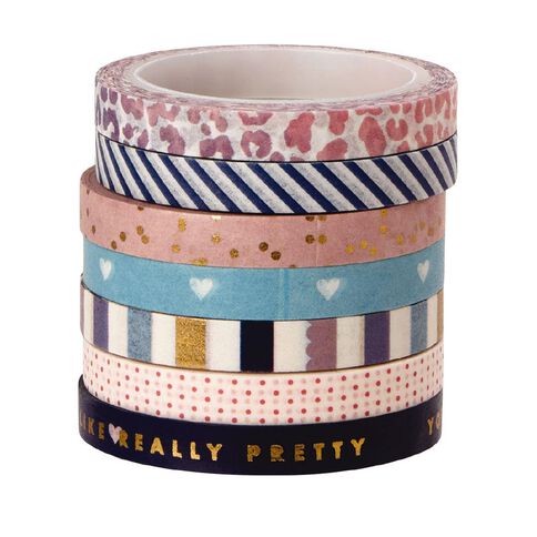 Me & My Big Ideas Washi Tape 6mm x 6m Glam Girl 7 Pack