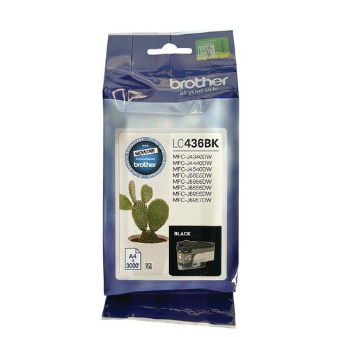 Brother Ink LC436BK Black (3000 Pages)