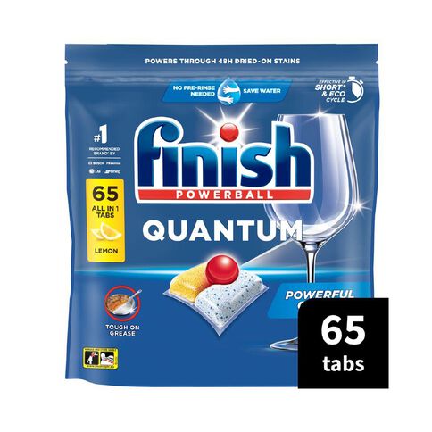 Finish Quantum Dishwasher Tablets Lemon 65 Pack