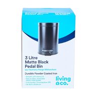 Living & Co Pedal Bin Black 3L