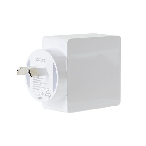 Tech.Inc Quad USB Wall Charger 4.8A White