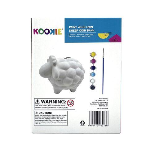 Kookie Paint Your Own Sheep Coin Bank