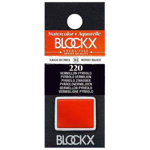 BLOCKX Watercolour Half Pan S3 220 Pyrrolo Vermilion
