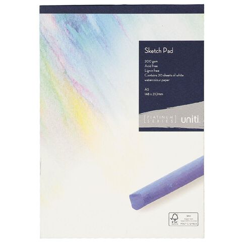 Uniti Platinum Sketch Pad 200gsm A5 20 Sheets