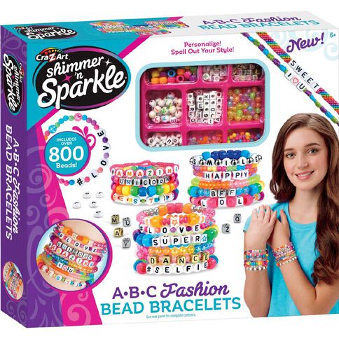 Shimmer n Sparkle ABC Fashion Bead Bracelets