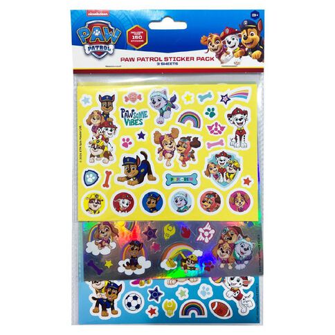 Paw Patrol 3 Sheet Sticker Pack