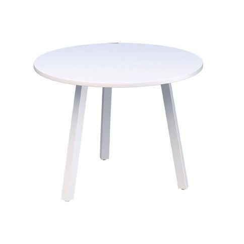 Modella II Round Meeting Table White & Snow 800 Diameter