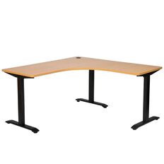 Jasper J Emerge Metal Leg Workstation 1500 Beech/Ironstone