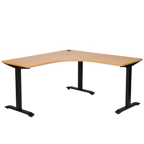 Jasper J Emerge Metal Leg Workstation 1500 Beech/Ironstone