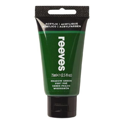Reeves Fine Acrylic Paint Meadow Green 75ml