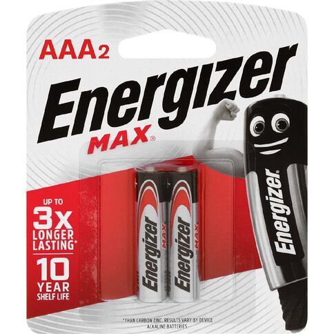 Energizer Max Alkaline Batteries AAA 2 Pack