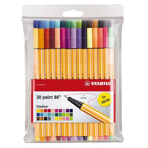 Stabilo Point 88 Zebrui 30 Pack Assorted