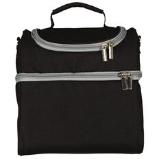 Living & Co Dual Compartment Adults Lunch Bag Black One Size