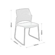 Eden Punch Chair Black with Black Sled Frame