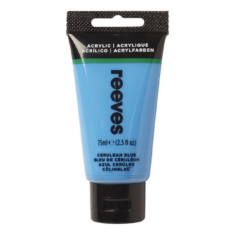 Reeves Fine Acrylic Paint Cerulean Blue Hue 75ml