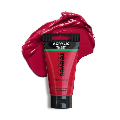 Reeves Fine Acrylic Paint Rose Madder 75ml