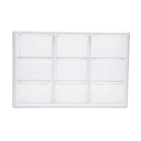 Uniti Plastic Storage Box with 9 Compartments