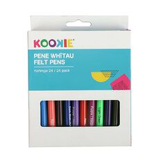 Kookie Te Reo Felt Pens Multi-Coloured 24 Pack